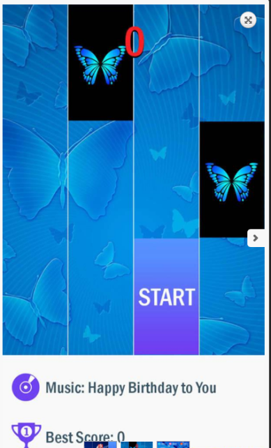 蓝蝴蝶钢琴块截图1