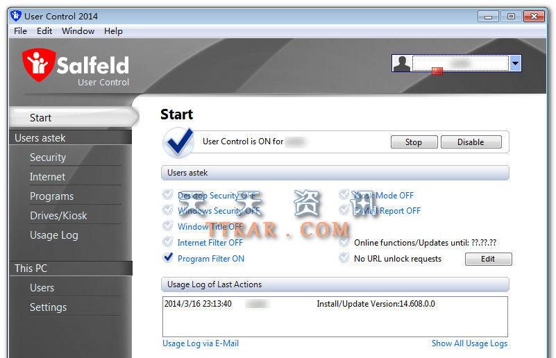 UserControl2014v14.644注册版_用户权限控制管理软件截图1