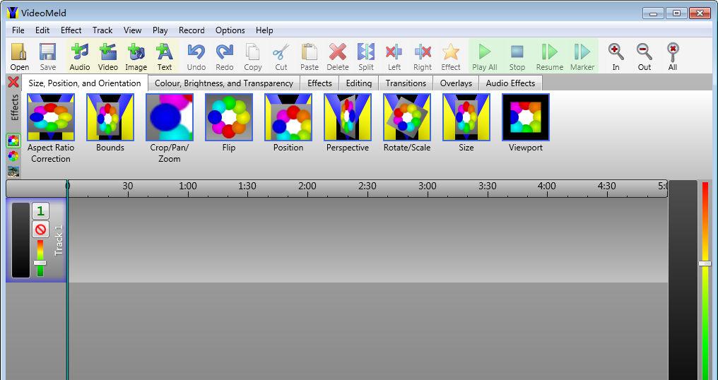 VideoMeldv1.24注册版_轻量级的视频音频编辑工具截图1