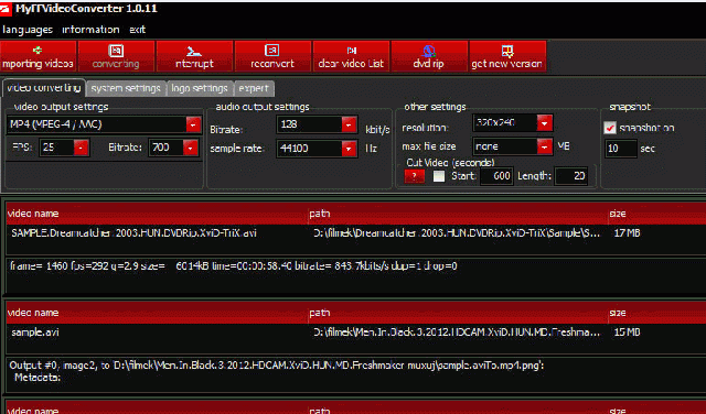 视频转换器MyFFVideoConverterV1.0.20.1官方版截图1