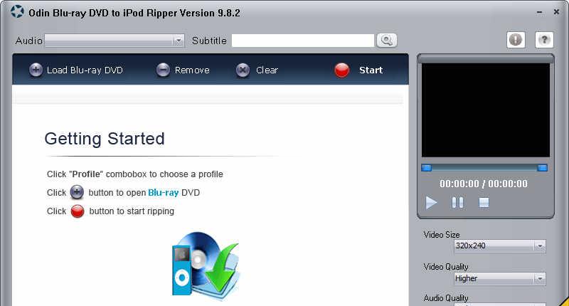 OdinBlu-rayDVDtoiPodRipperv9.8.2注册版截图1