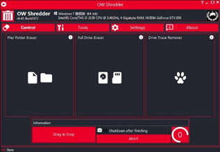 OWShredder(文件数据彻底删除软件)截图1