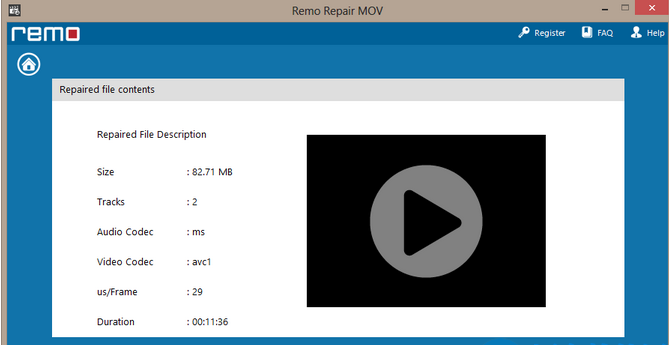 MOV文件修复RemoRepairMOV截图2