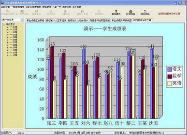 学生成绩图表分析处理软件截图2