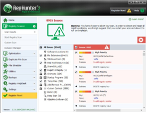 RegHunter(电脑优化软件)截图1