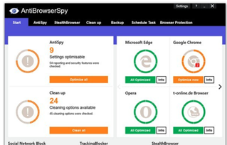 AntiBrowserSpy(系统反间谍软件)截图1