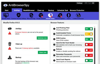 AntiBrowserSpy(系统反间谍软件)截图3