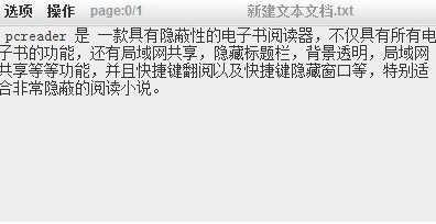 隐蔽透明TXT阅读器Pcreader截图2