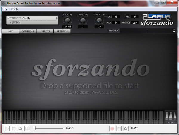 PlogueSforzando(SFZ播放器)截图1