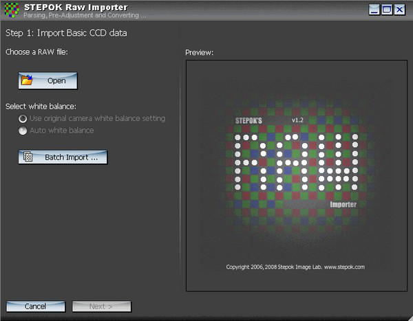 StepokRAWImporter(RAW文件转换工具)截图1