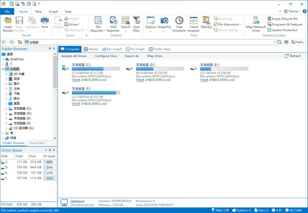 KeyMetricSoftwareFolderSizes(磁盘管理工具)截图2