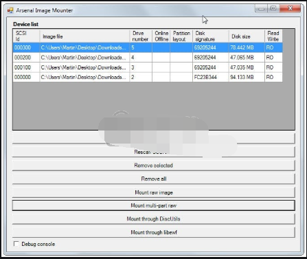 ArsenalImageMounterPro(磁盘挂载器)截图2