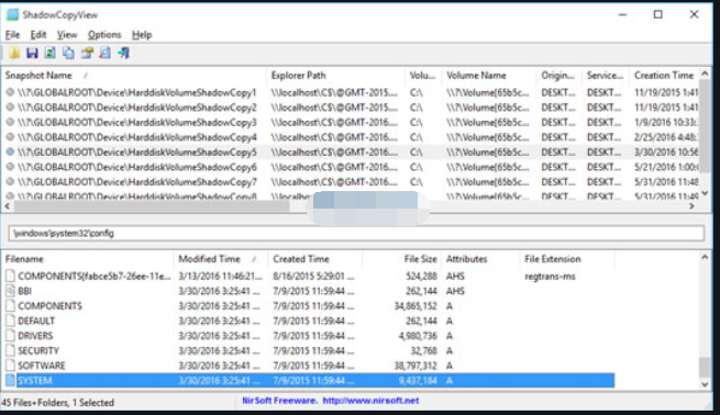 ShadowCopyView(磁盘创建快照工具)截图1