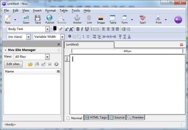 Nvu网页编辑器截图1
