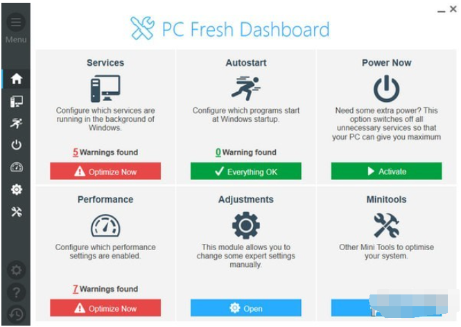 PCFresh(系统优化工具)截图1