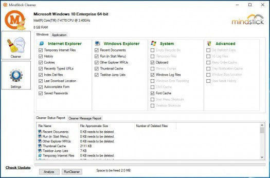 MindStickCleaner(电脑清理软件)截图1