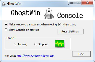 GhostWin(窗口透明度调整)截图1