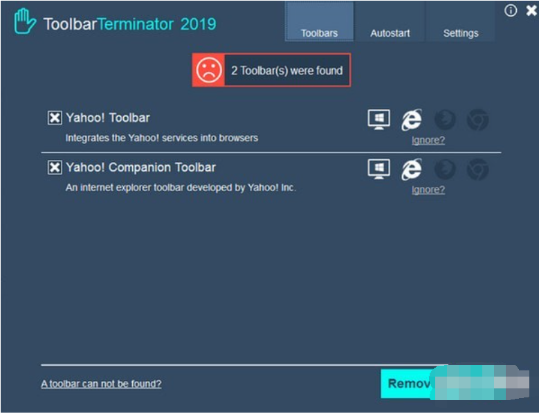 ToolbarTerminator(浏览器插件清理工具)截图2