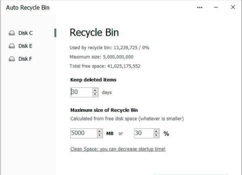 回收站自动清空软件(AutoRecycleBin)截图1