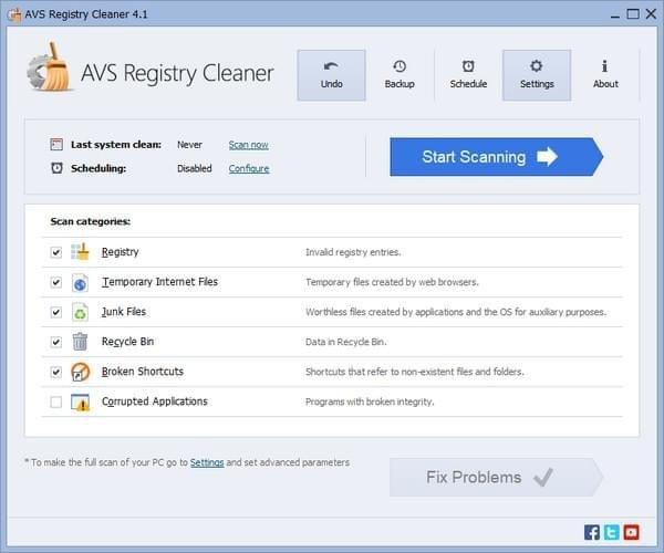 AVSRegistryCleaner(注册表垃圾清理软件)截图1