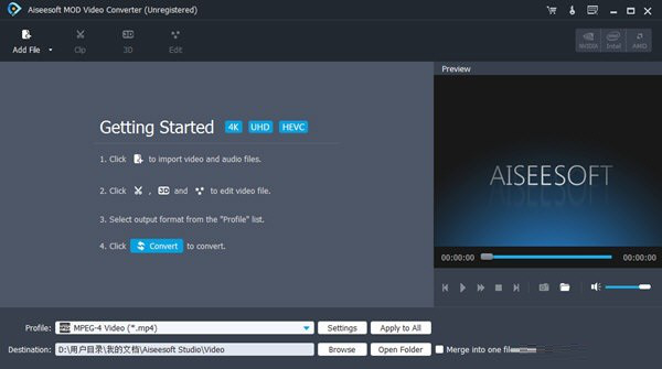 AiseesoftMODVideoConverter(MOD视频转换软件)截图1
